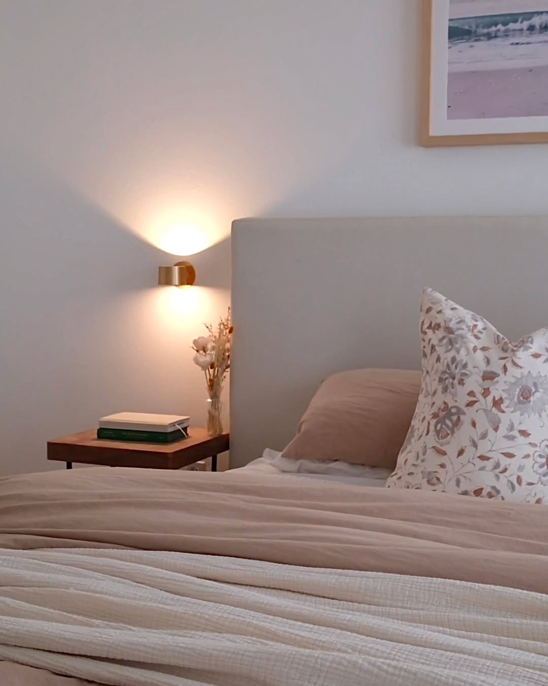 Instagram post with the caption: Soft light, slow living. ✨



Settles onto your wall without hassl...